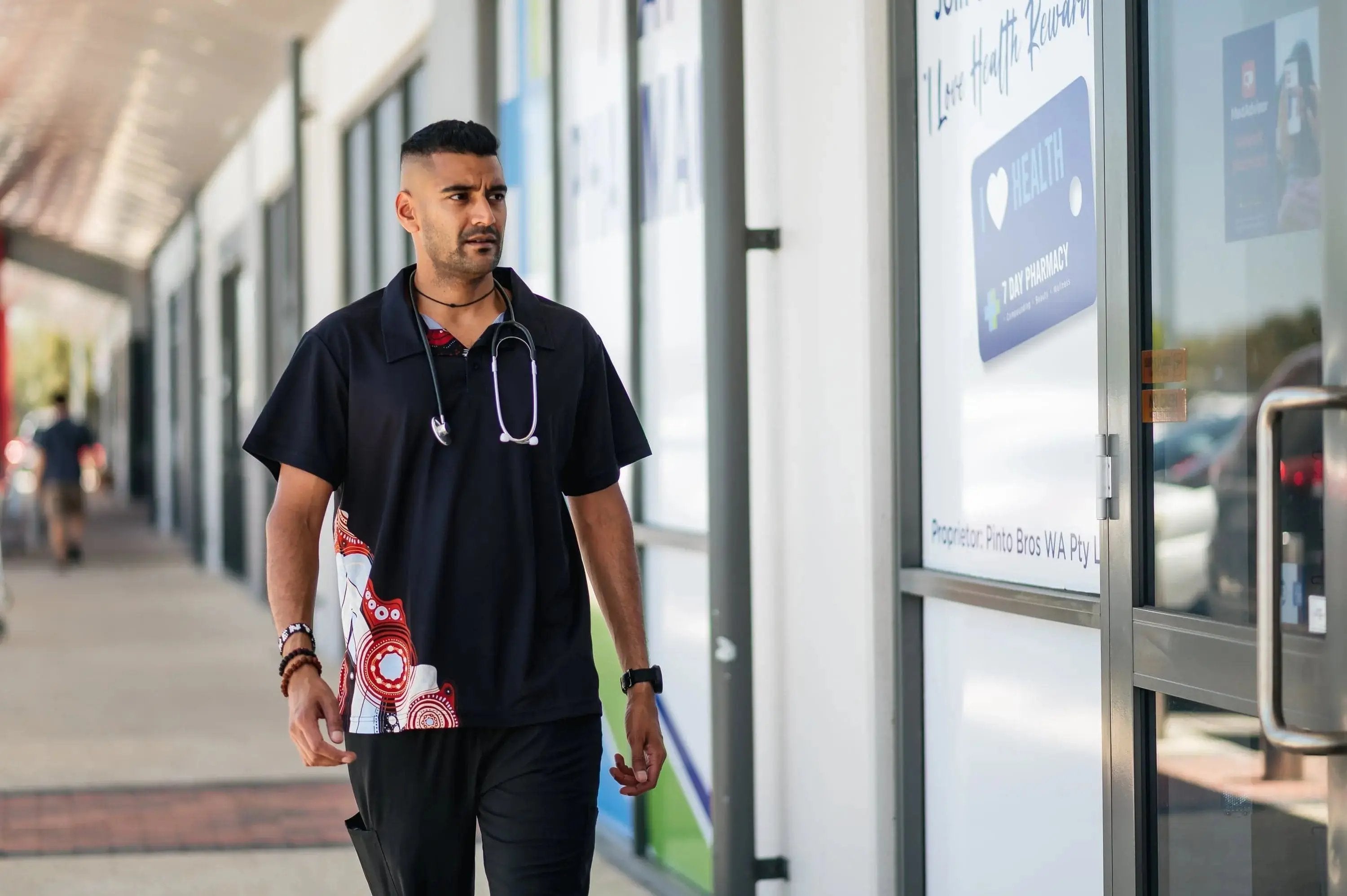 Pilbara Indigenous Men's Corporate Polo Shirt P01MS Simply Scrubs Australia